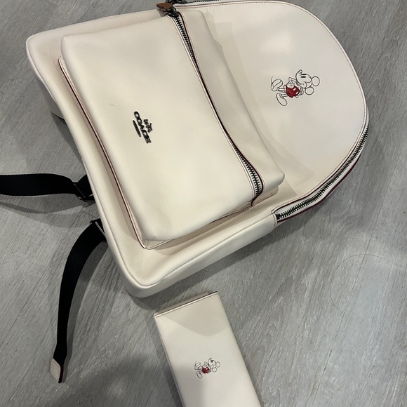 NEW | Authentic Coach X Disney Mickey Mouse Backpack | w/ Matching Wallet - Picture 4 of 8